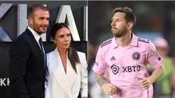 David, Victoria Beckham y Lionel Messi.
