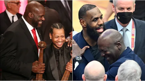 Shaquille O'Neal, Allen Iverson, LeBron James y Michael Jordan.