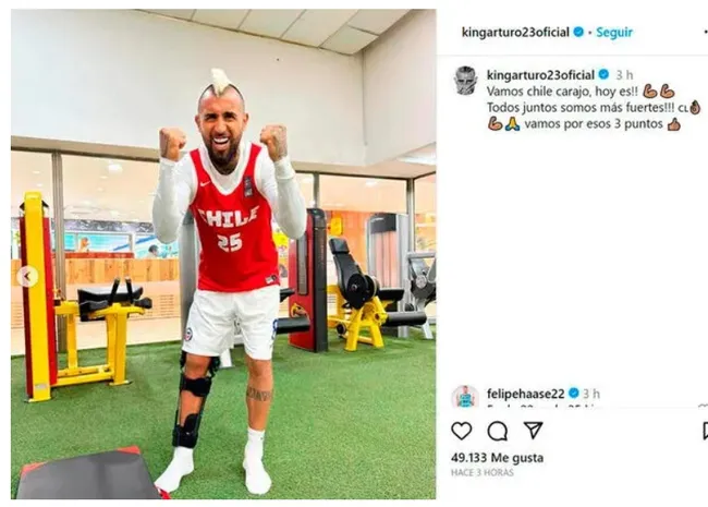 Perú vs Chile: Arturo Vidal habló en la previa del duelo. | Créditos: Instagram Arturo Vidal.