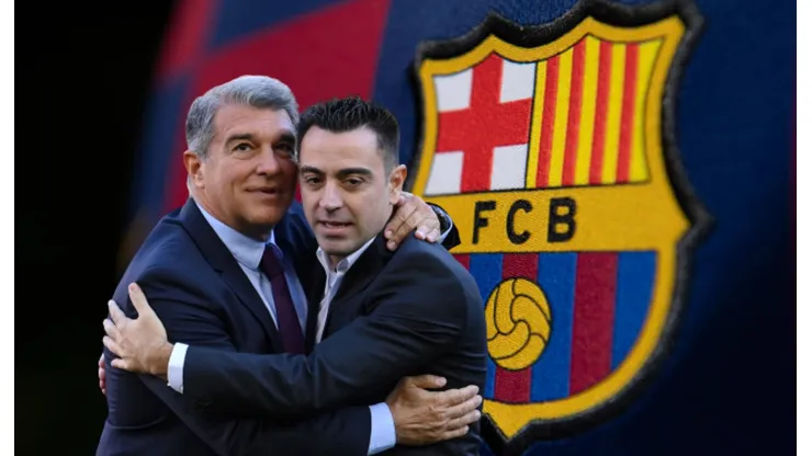 Joan Laporta y Xavi Hernández.