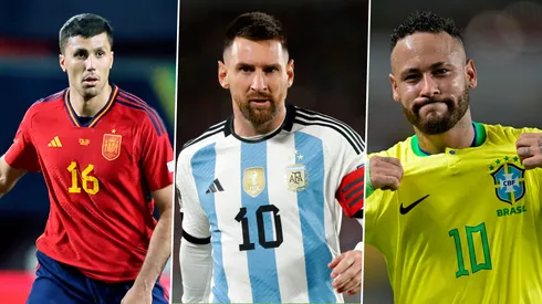 Rodri, Messi y Neymar.