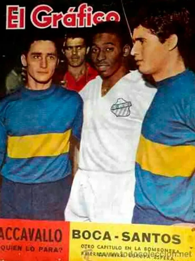 Boca no pudo ante el Santos de Pelé en 1963.