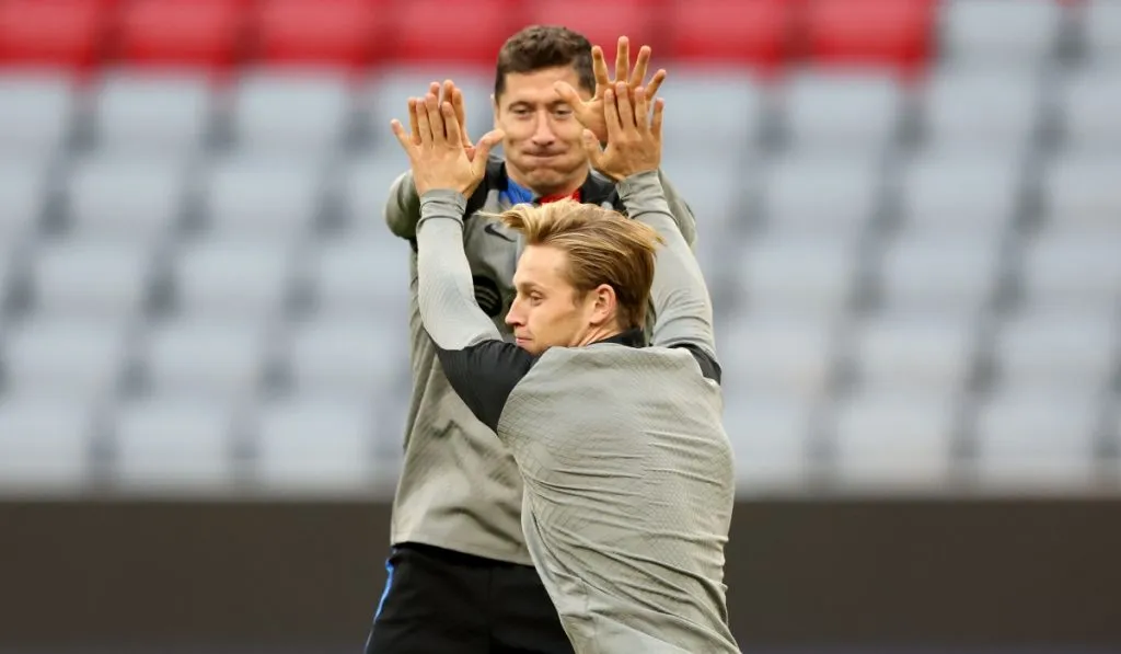 Robert Lewandowski y Frenkie de Jong: Getty Images