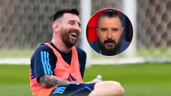 Leo Messi y Álvaro Morales.