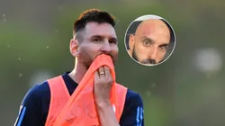 Leo Messi y su guardaespaldas Yassine Cheuko.