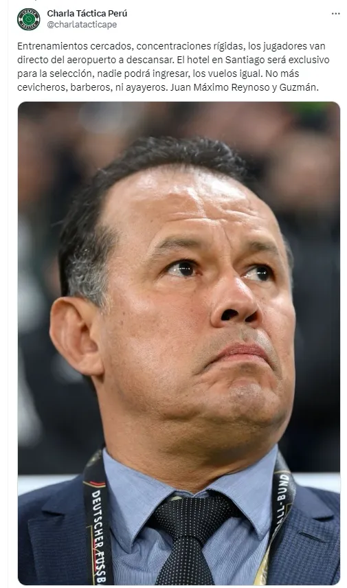 Perú vs Chile: Charla Táctica Perú dando noticias sobre el plan de Juan Reynoso. | Créditos: Twitter Charla Táctica Perú.