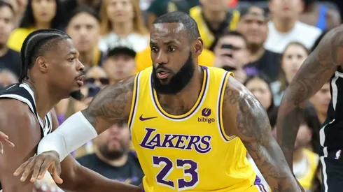 LeBron James en Los Angeles Lakers vs. Brooklyn Nets.
