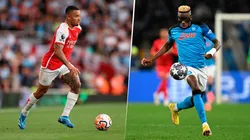 Arsenal y Napoli harían un trueque en enero entre Gabriel Jesús y Víctor Osimhen. Getty Images.