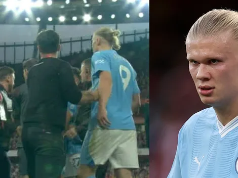 Pelea tras Arsenal vs. City con Haaland incluido