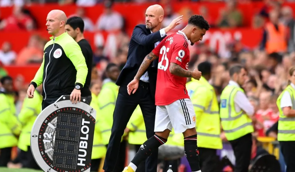 Erik ten Hag y Jadon Sancho: Getty Images