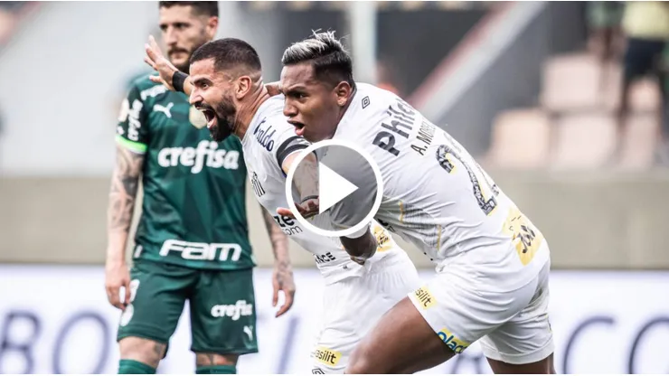 Gol de Tomás Rincón para la remontada de Santos ante Palmeiras
