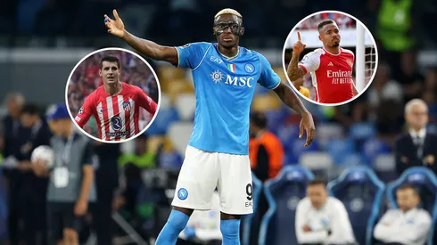 Álvaro Morata y Gabriel Jesús son los apuntados por el Napoli para reemplazar a Víctor Osimhen. Getty Images.