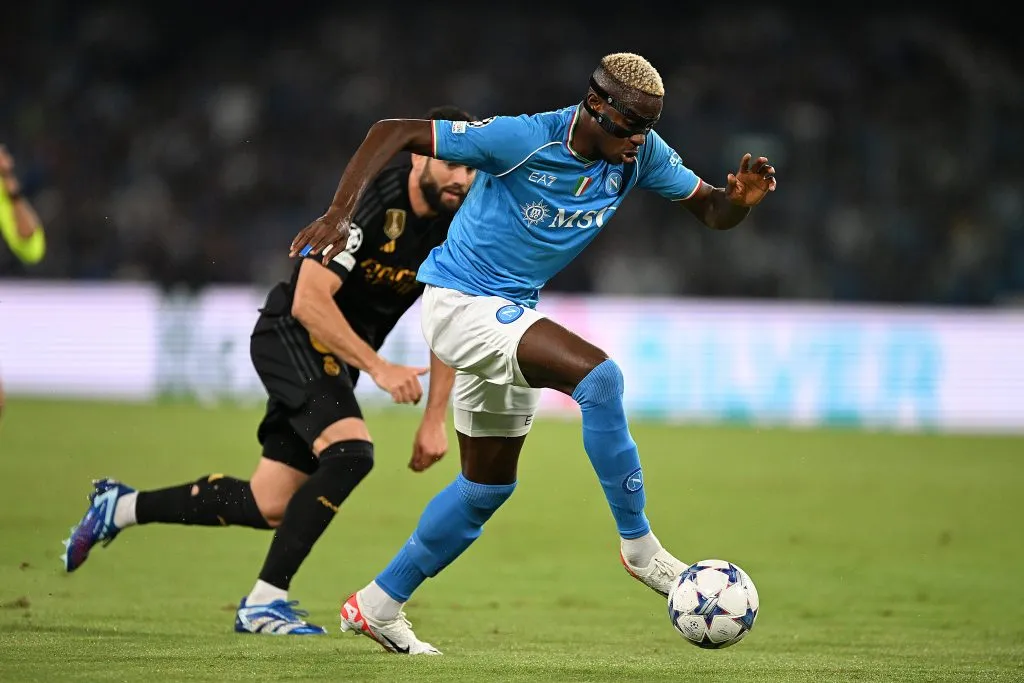 Victor Osimhen, a pesar de los problemas, lleva cinco goles en nueve partidos con el Napoli. Getty Images.