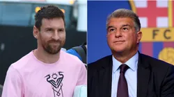 Lionel Messi y Joan Laporta.
