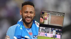 Neymar estuvo siguiendo el partido de Al Hilal a la distancia.