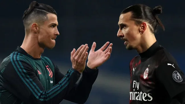 Zlatan y Cristiano Ronaldo, dos leyendas del fútbol.