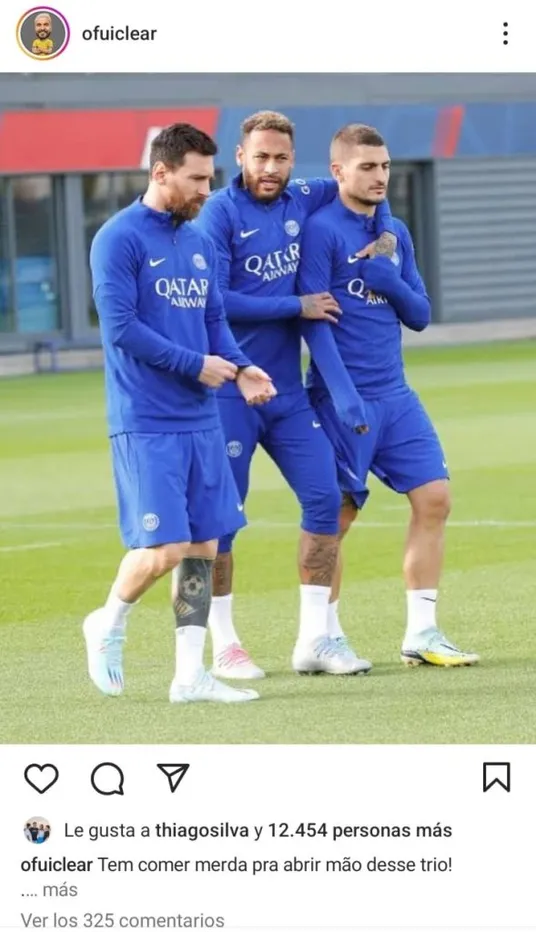 Thiago Silva apoyó potente crítica contra PSG.