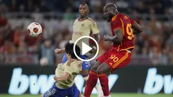 VIDEO | Lukaku tuvo suerte y gritó gol par Roma en la Europa League