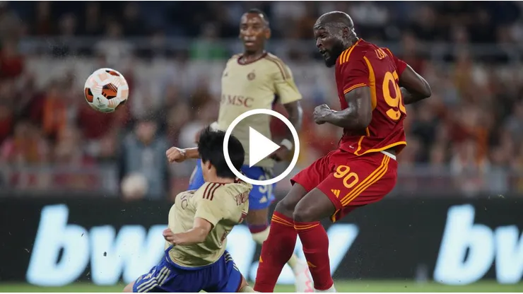 VIDEO | Lukaku tuvo suerte y gritó gol par Roma en la Europa League