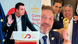 Víctor Francos, presidente del Consejo Superior de Deportes de España, puso en duda que los partidos inaugurales del Mundial 2030 sean en Sudamérica. Getty Images