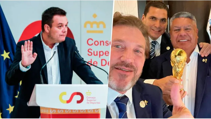 Víctor Francos, presidente del Consejo Superior de Deportes de España, puso en duda que los partidos inaugurales del Mundial 2030 sean en Sudamérica. Getty Images