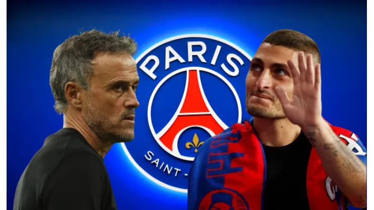 Luis Enrique y Marco Verratti.