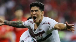 Germán Cano en Fluminense vs. Internacional.