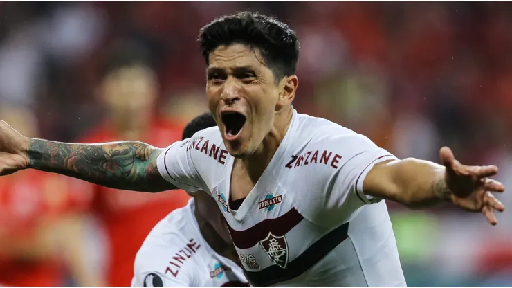 Germán Cano en Fluminense vs. Internacional.