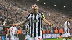 El grito desaforado de Miguel Almirón por su gol ante PSG.