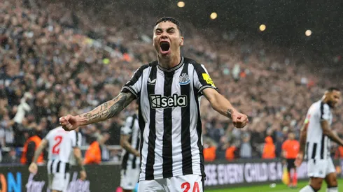 El grito desaforado de Miguel Almirón por su gol ante PSG.