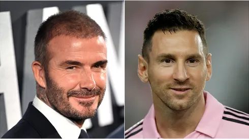 David Beckham y Lionel Messi.