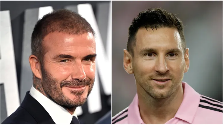 David Beckham y Lionel Messi.