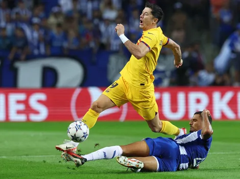 La patada que sacó a Lewandowski del duelo frente a Porto (VIDEO)