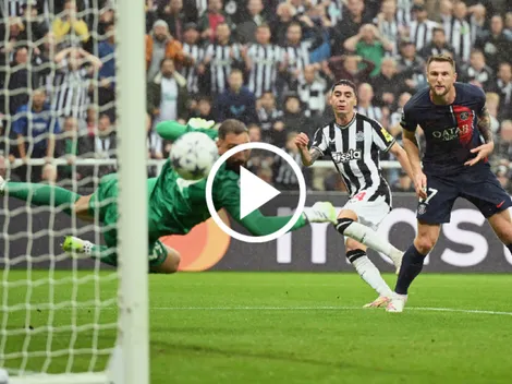 Almirón venció a Donnarumma y adelantó a Newcastle ante PSG