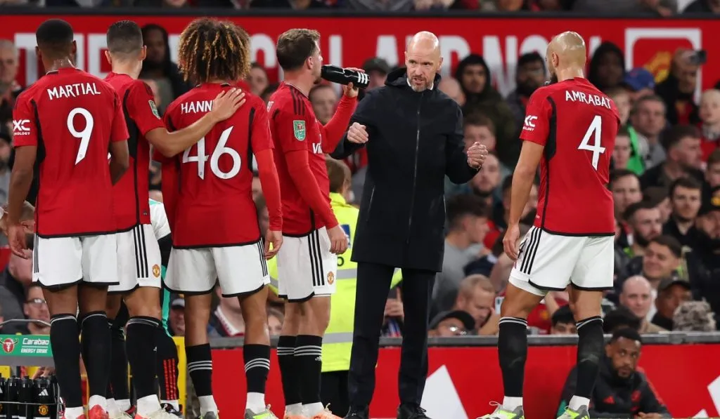 Erik Ten Hag y sus jugadores: Getty Images
