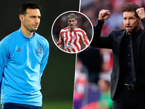 Simeone le da esperanzas a Scaloni sobre De Paul