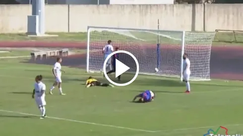 Jugador desmayado luego de anotar en la Serie D de Italia