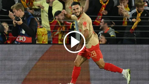 El festejo de Thomasson por el empate de Lens.