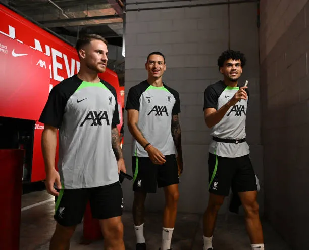 La legión sudamericana del Liverpool, cada vez más unida. (Photo by Andrew Powell/Liverpool FC via Getty Images)