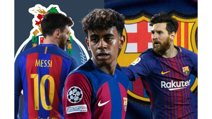 Lamine Yamal y Lionel Messi.