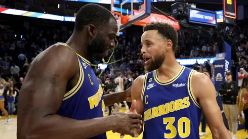 Draymond Green y Stephen Curry.
