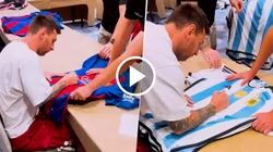 Lionel Messi firmó camisetas que serán vendidas a través de un sitio especializado en venta de indumentaria firmada por figuras del mundo del deporte.