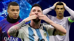 Kylian Mbappé, Lionel Messi y Cristiano Ronaldo.
