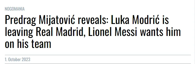 Modric estaría cerca de Inter Miami (Foto: https://www.nogomania.com/)