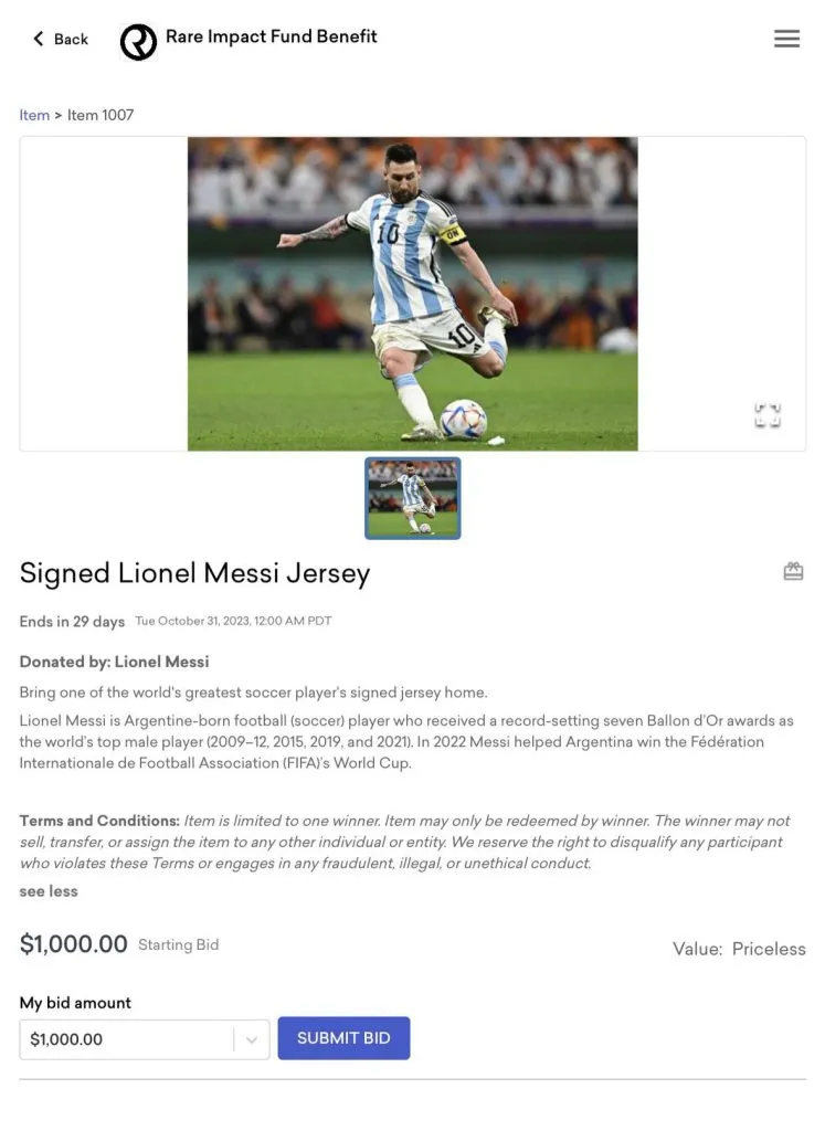 Regalo de Messi a Selena Gómez (Foto: X / @lmfootball)