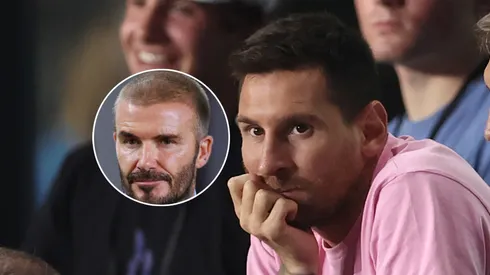 David Beckham y Lionel Messi.