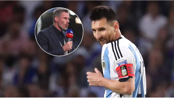 Jamie Carragher y Lionel Messi.