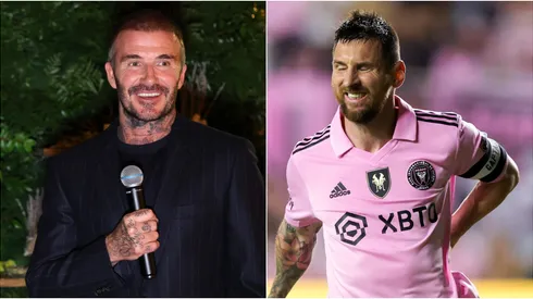 David Beckham y Lionel Messi.