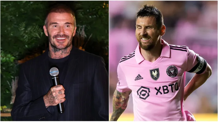 David Beckham y Lionel Messi.