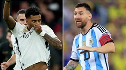 Rodrygo Goes y Lionel Messi.